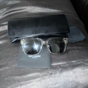 Grey/Clear YSL Saint Laurent Sunglasses brand new with case